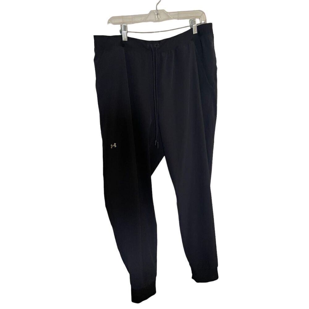 Under Armour Mens Black Heat Gear Sport Jogger Pants Size X-Large